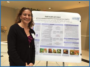 Marcia Shirilla with her poster at the Steele Symposium