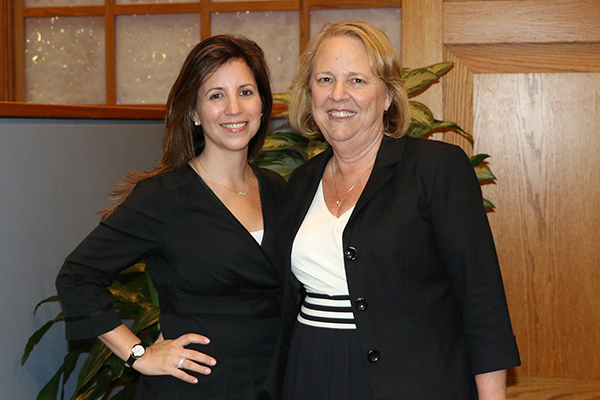 Rachel Karchmer-Klein (left) and Laurie Palmer (right) have received School of Education awards.