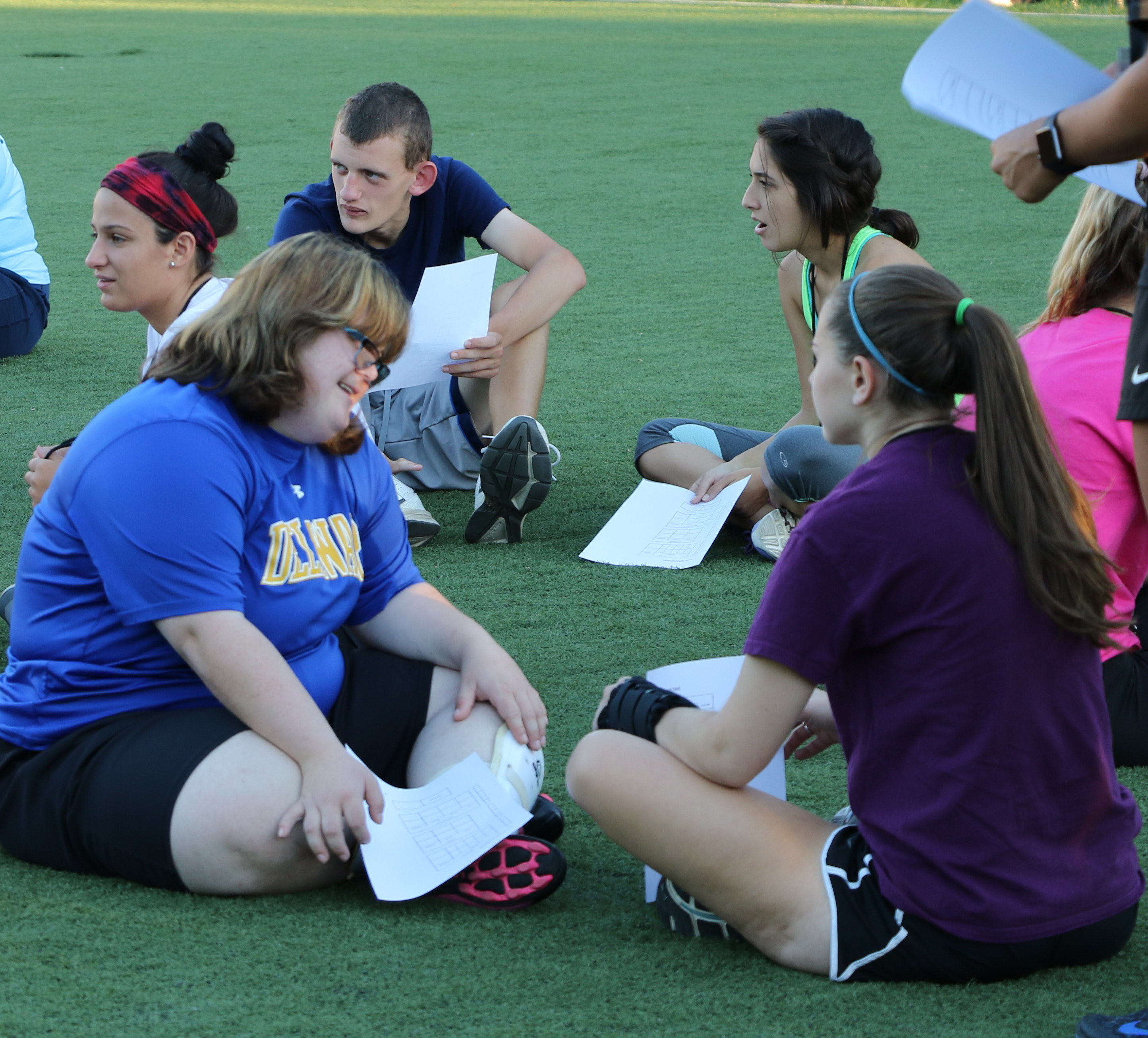 Students on a field