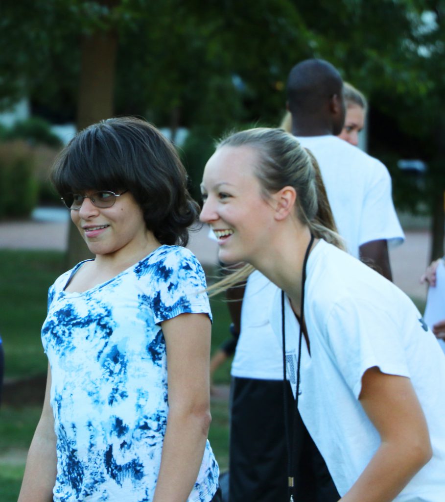 UD student coaching Special Olympics