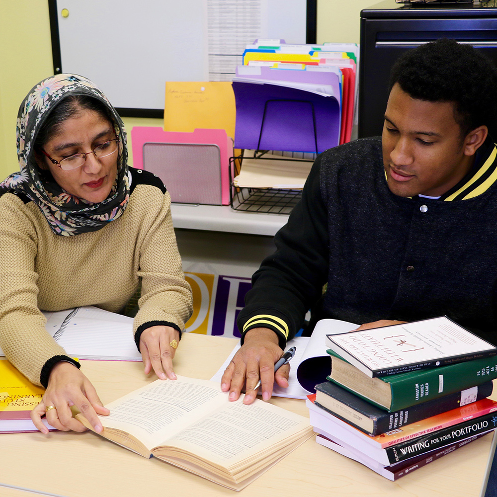 TESL grad students Harpreet and Brandon