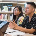 Iris Perez-Mazariegos (left) and Johnny Perez-Gonzalez are both Blue Hen Community Engagement Fellows who are gathering stories this summer from members of the Latinx community in Sussex County.