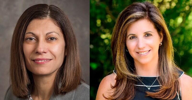 This image shows headshots of Chrystalla Mouza on the left and Rachel Karchmer-Klein on the right.