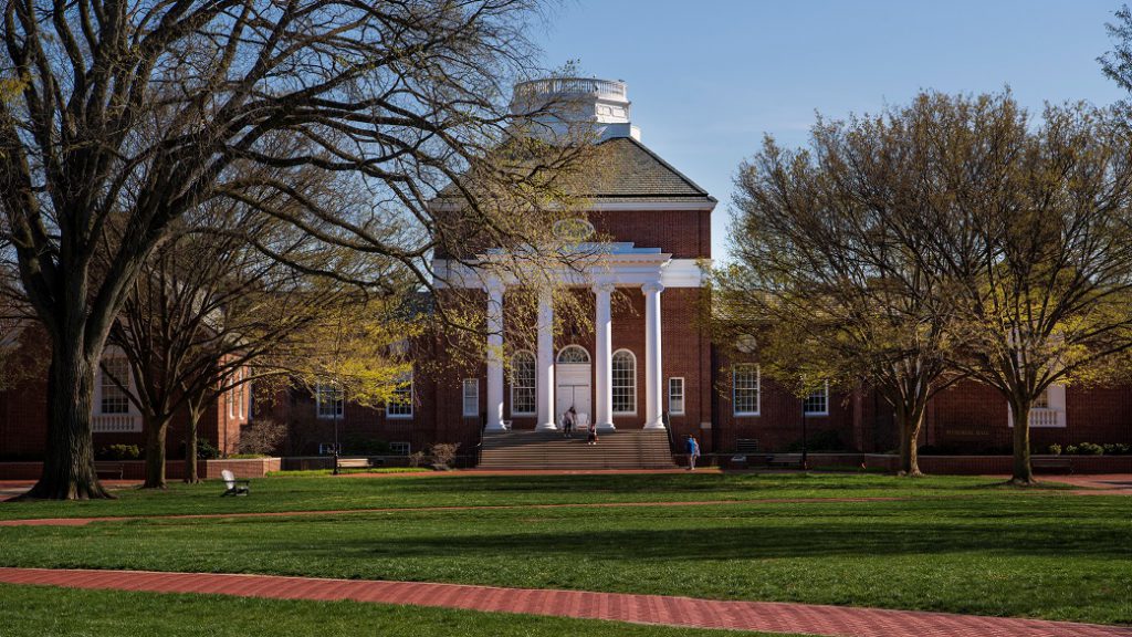 Memorial Hall and the Green on University of Delaware's campus